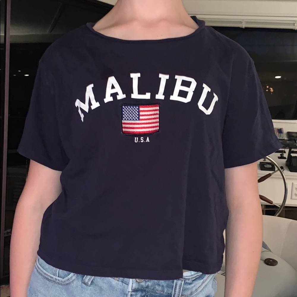 H&M cropped malibu shirt